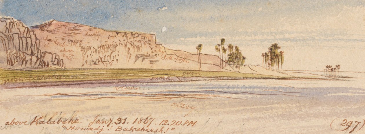 Kalabashe felett; 1867. január 31., délután 12 óra 20 perc (297) alkotó: Edward Lear