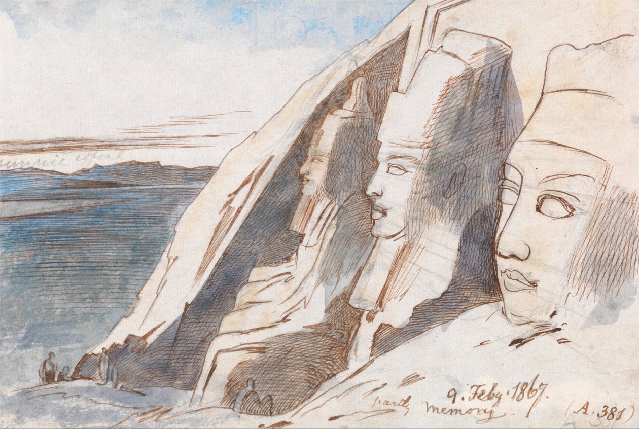 Abu Szimbel alkotó: Edward Lear