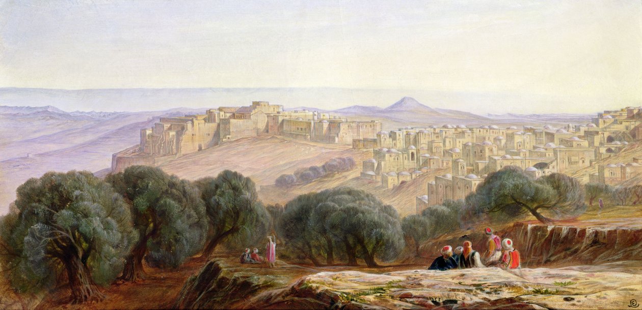 Betlehem, 1870 körül alkotó: Edward Lear