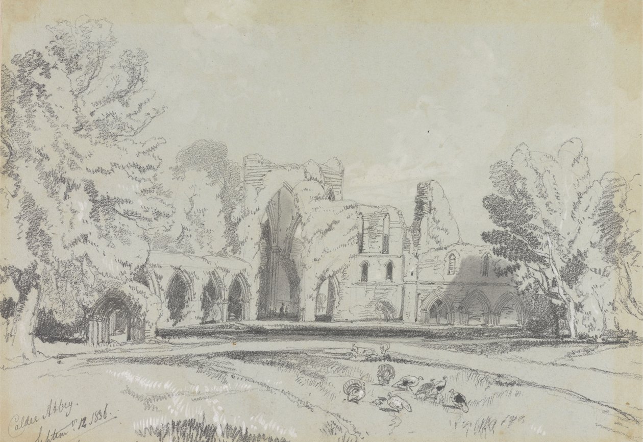 Calder Abbey, 1836. szeptember 12 alkotó: Edward Lear