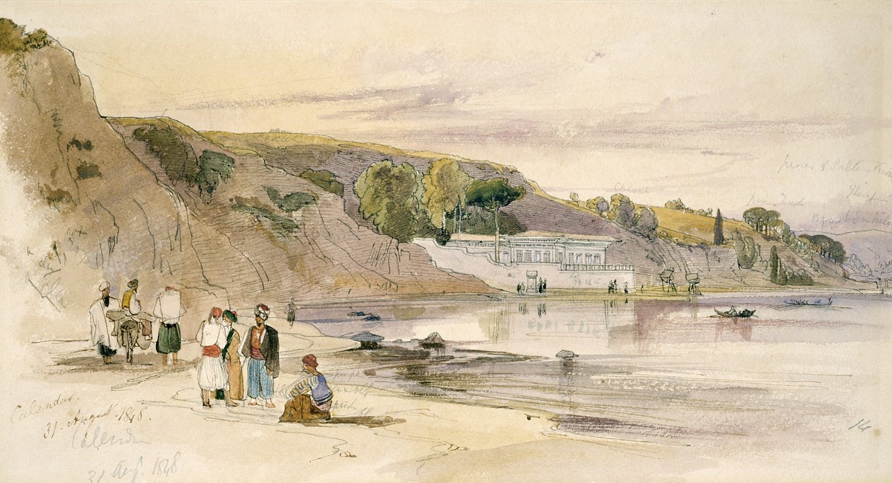 Naptár, 1848 (toll, tinta és wc papíron) alkotó: Edward Lear