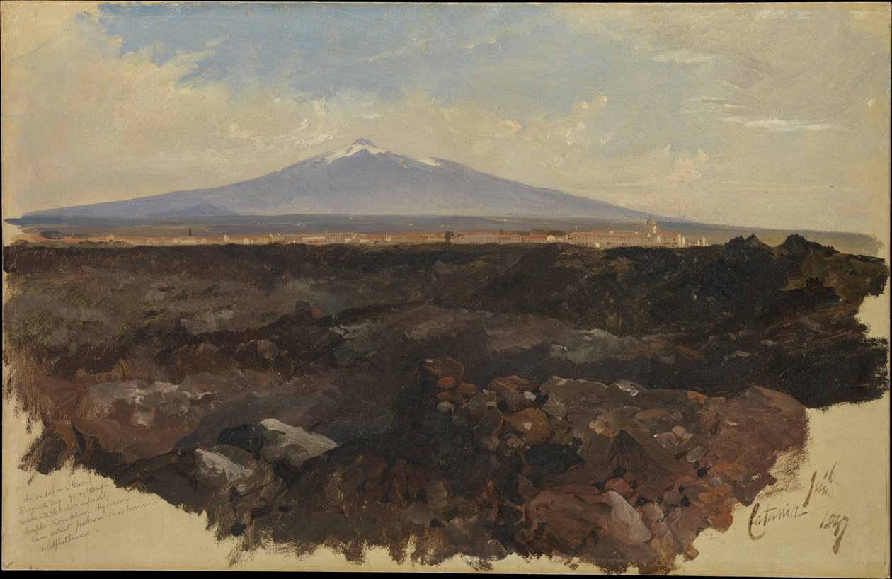 Catania és az Etna-hegy alkotó: Edward Lear