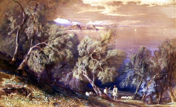 Korfu felülről Analipsis faluja alkotó: Edward Lear