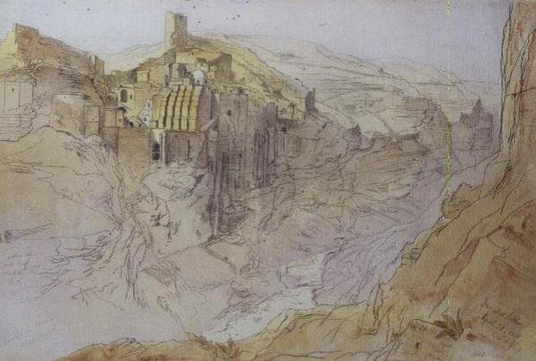 Dar Mar Sabbas, Palesztina alkotó: Edward Lear