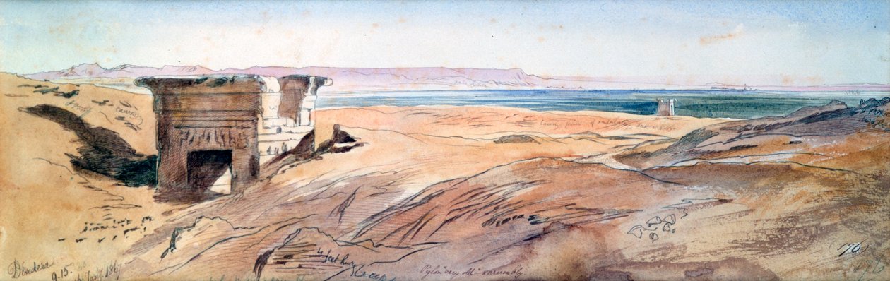Dendera, 1867 alkotó: Edward Lear