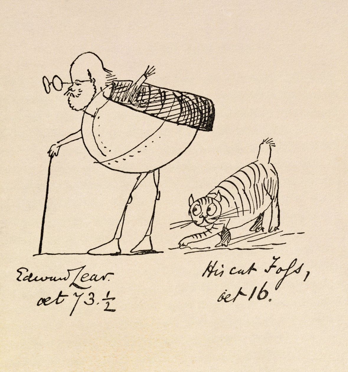 Edward Lear 73 és fél éves és Cat Foss, 16 éves alkotó: Edward Lear