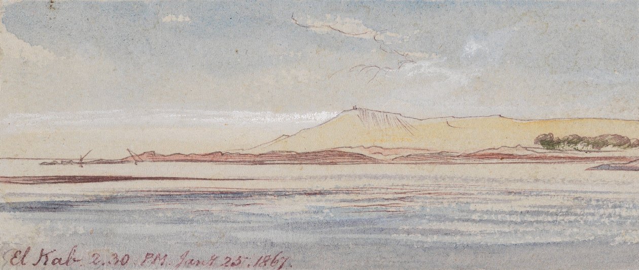 El Kab; 1867. január 25., délután 2 óra 30 perc alkotó: Edward Lear