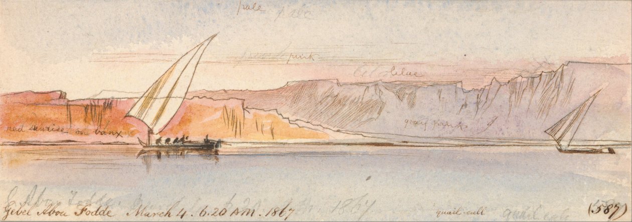 Gebel Abu Fodde alkotó: Edward Lear