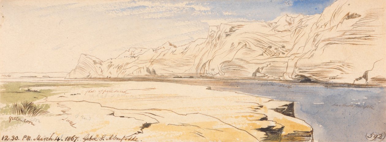 Gebel Sheikh Abu Fodde, 1867. március 4. 12:30 (592) alkotó: Edward Lear