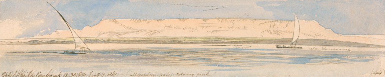 Gebel Sheikh Embarak alkotó: Edward Lear