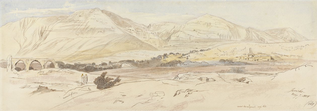 Jerikó, 1858. május 7. (157), 1858 (wc, toll és tinta papíron) alkotó: Edward Lear