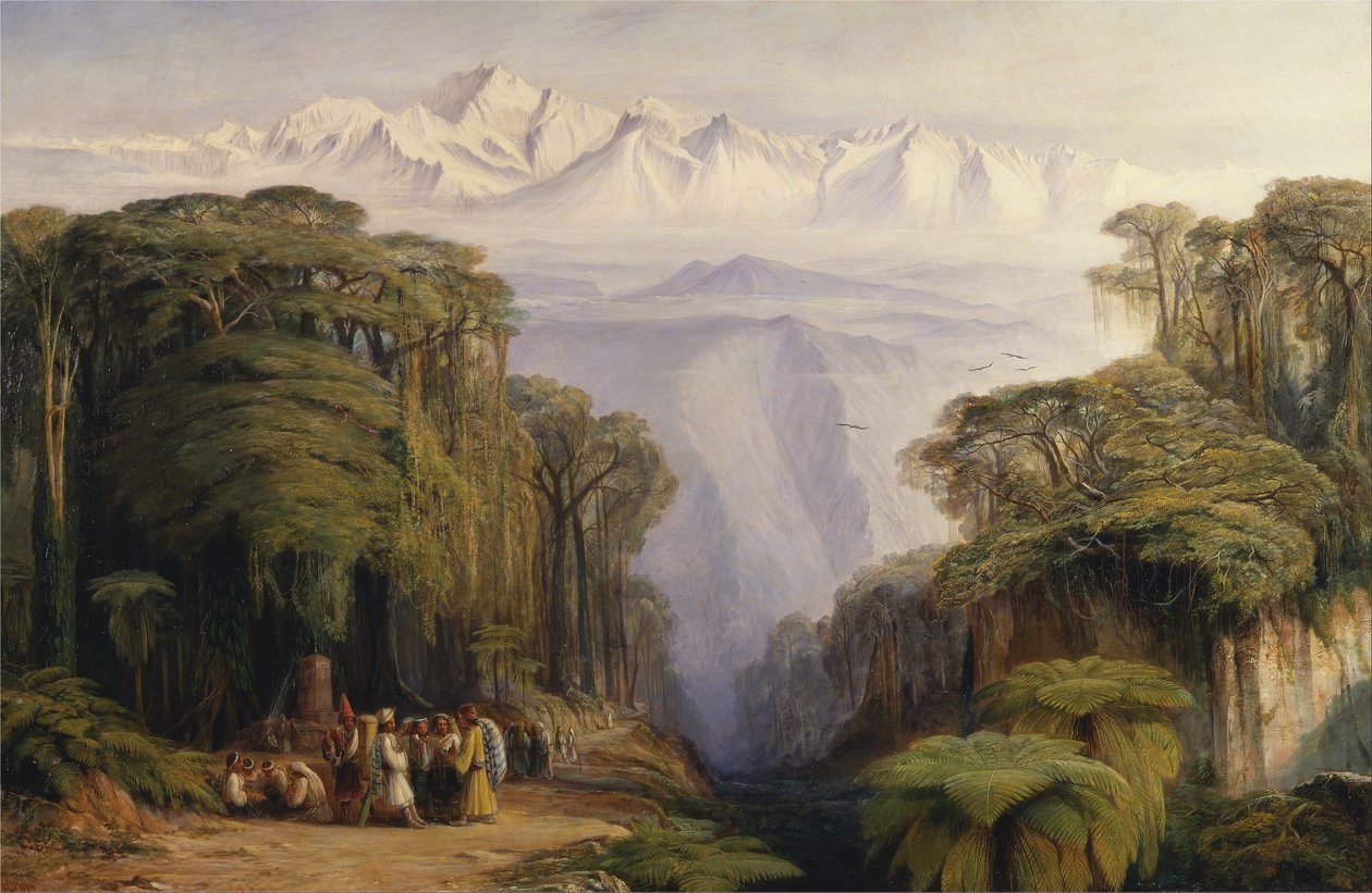 Kangchenjunga Darjeelingből alkotó: Edward Lear