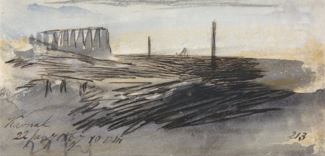 Karnak, 1867. január 22. 22:00 (213) alkotó: Edward Lear