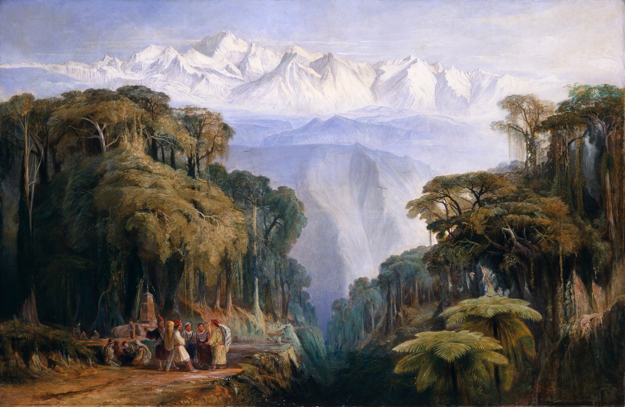 „Kinchinjunga Darjeelingből”, 1877 alkotó: Edward Lear