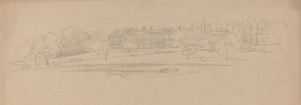 Knowsley Hall alkotó: Edward Lear