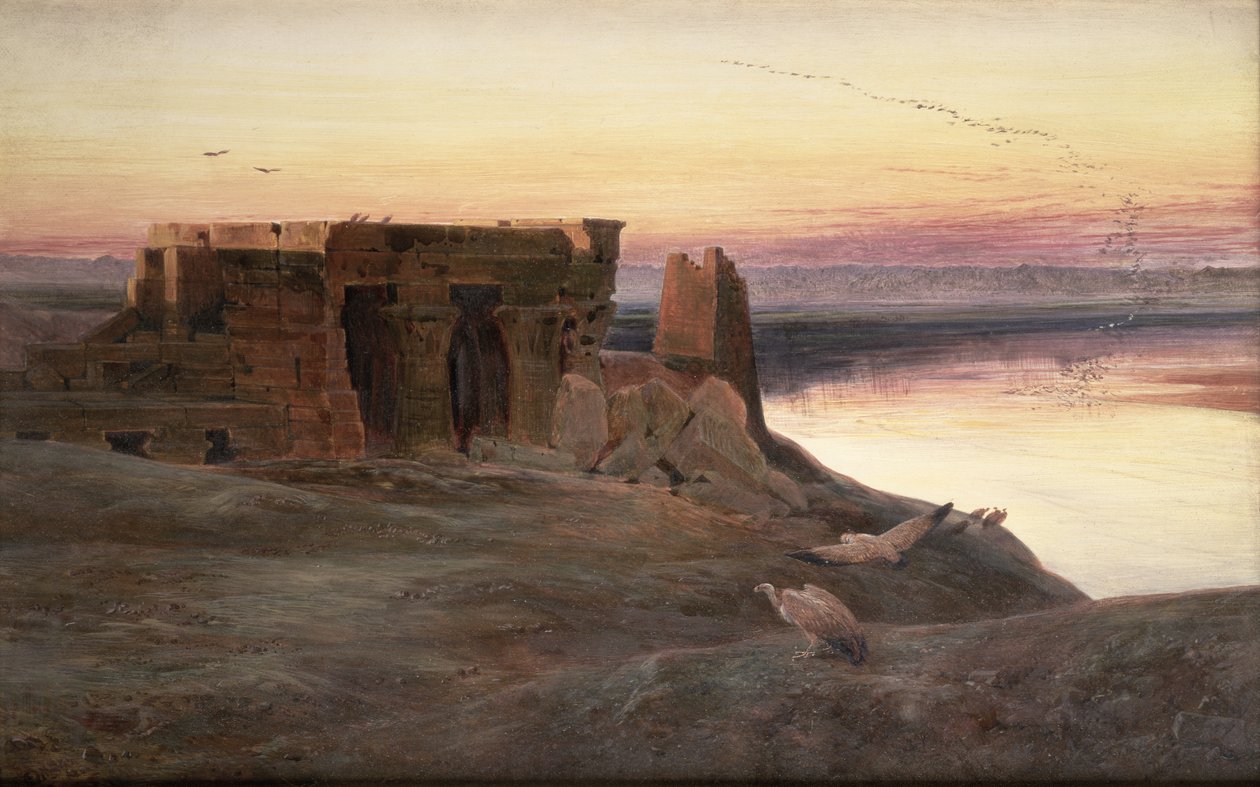 Kom Ombo templom, Egyiptom alkotó: Edward Lear
