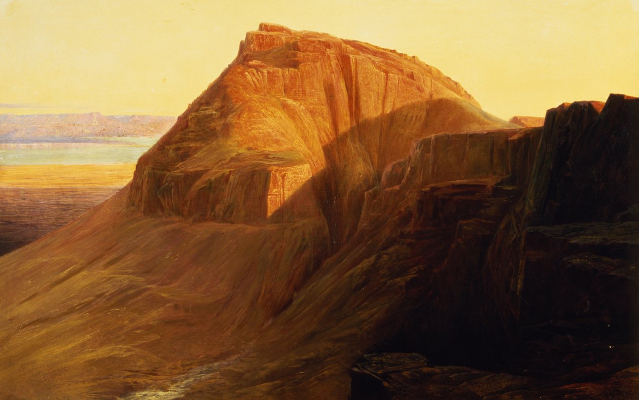 Masada vagy Sebbeh a Holt-tengeren, 1858 alkotó: Edward Lear