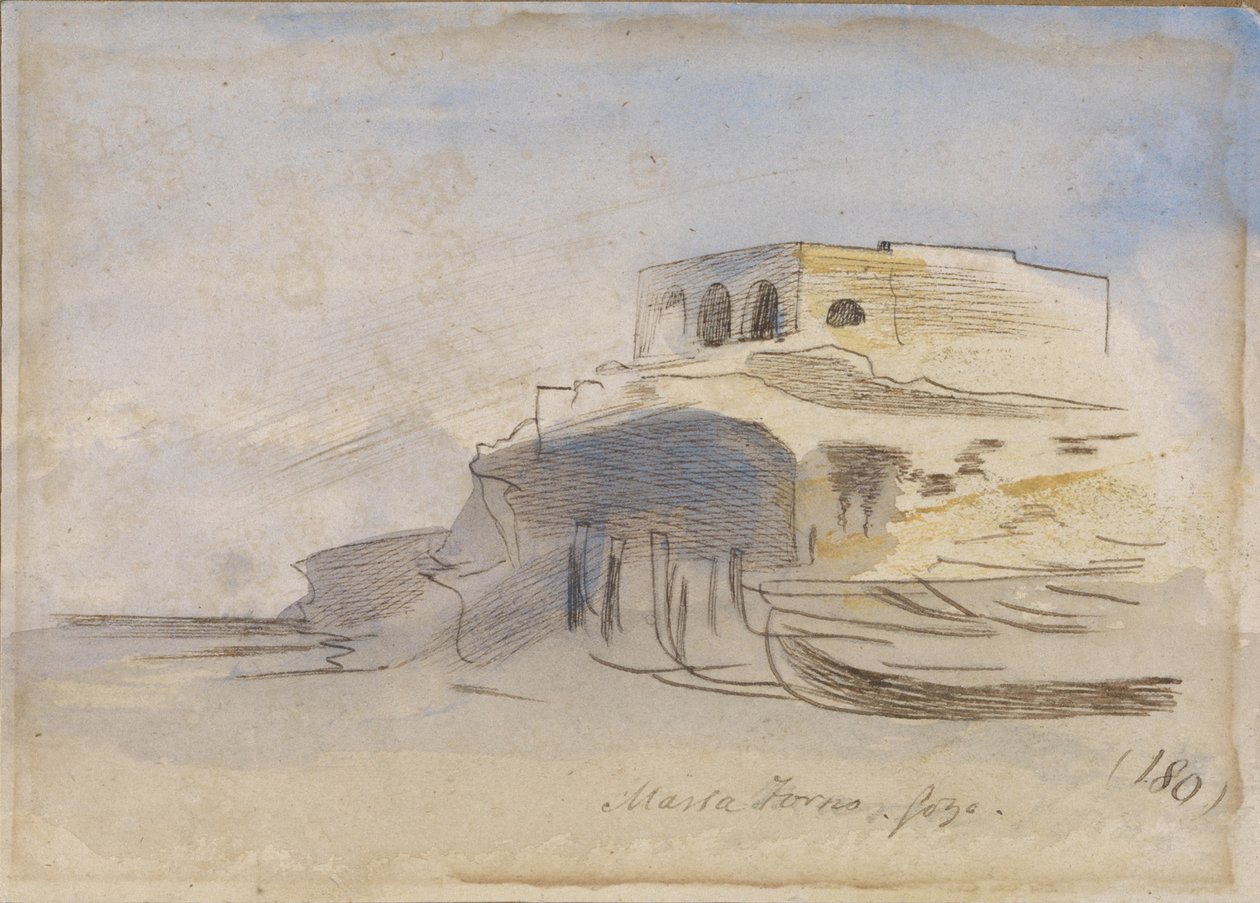 Tésztakütő, Gozo, Málta, 1866 alkotó: Edward Lear