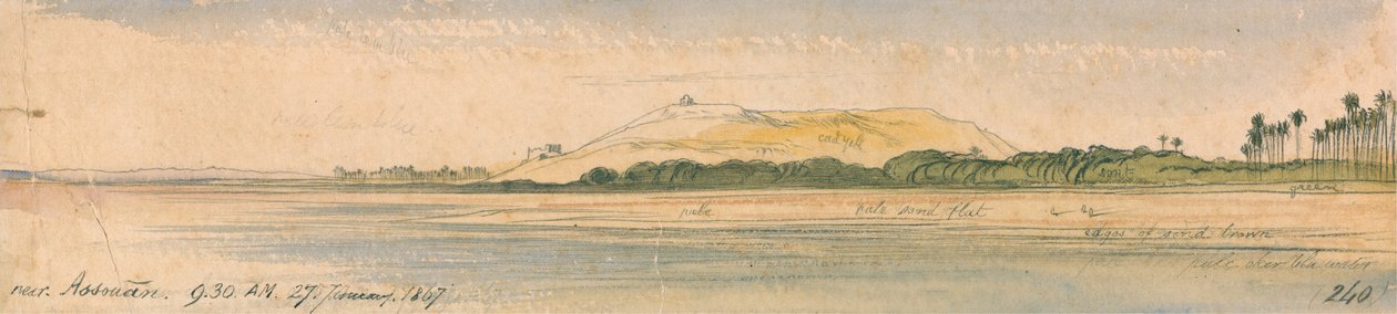 Assouan közelében alkotó: Edward Lear