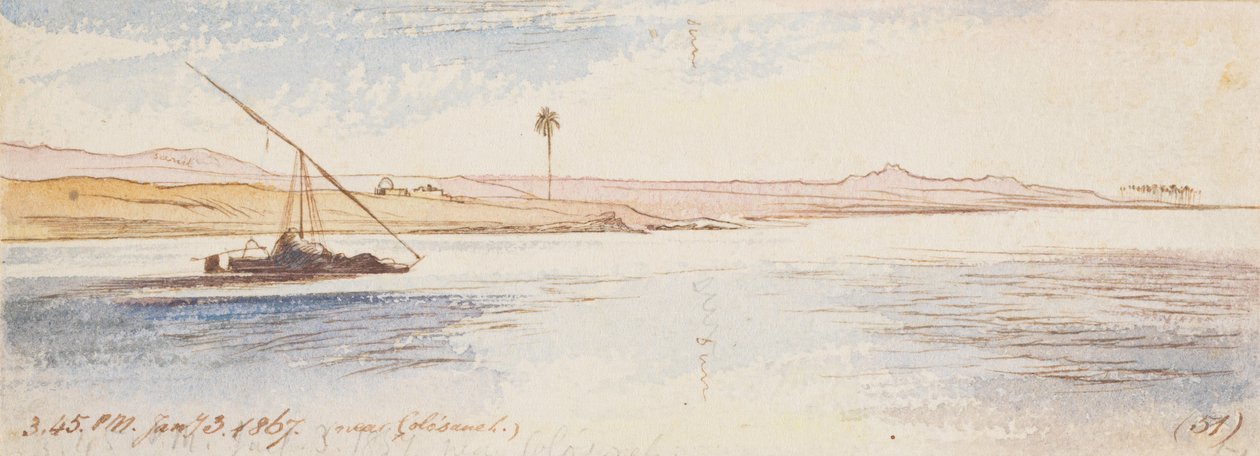 Colosaneh közelében; 1867. január 3., délután 3 óra 45 perc (51) alkotó: Edward Lear