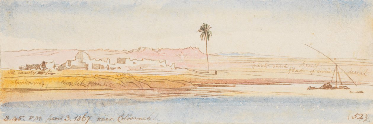 Colosaneh közelében; 1867. január 3., délután 3 óra 45 perc (52) alkotó: Edward Lear