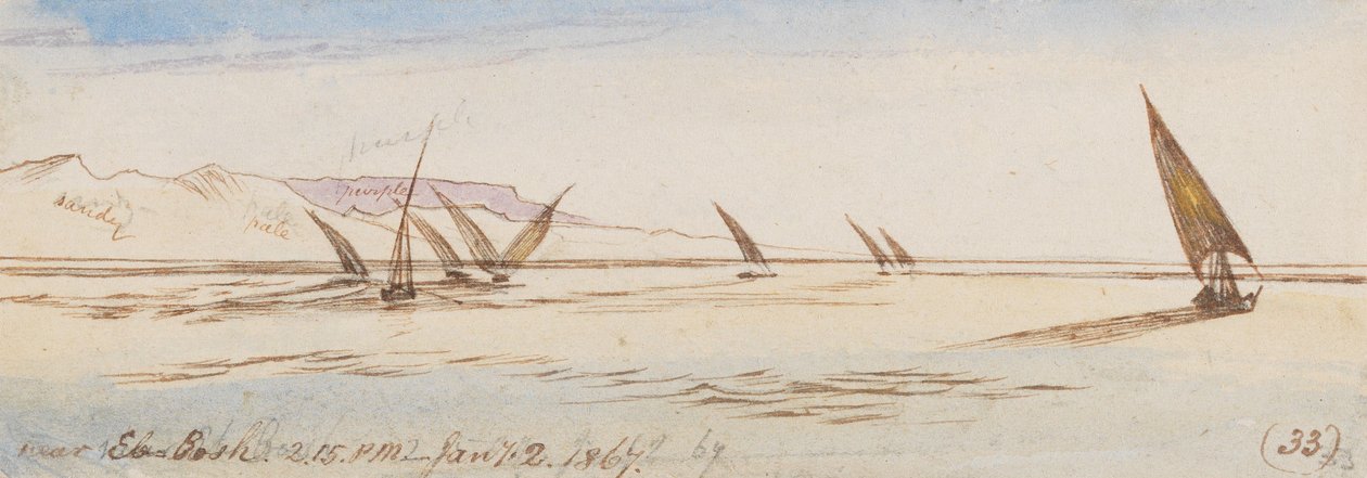 Eb-Bosh közelében; 1867. január 2., délután 2 óra 15 perc (33) alkotó: Edward Lear