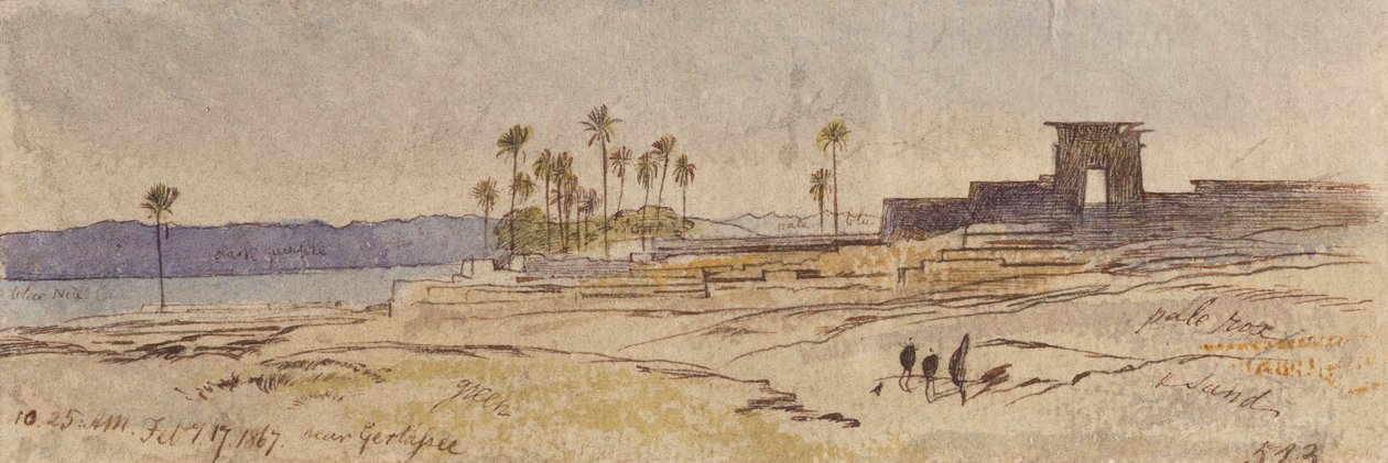 Gertassee közelében; 1867. február 17., 10:25 (513) alkotó: Edward Lear