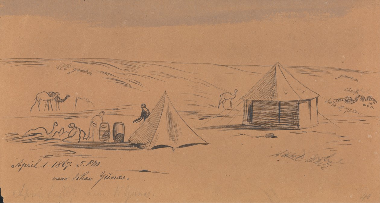 Khan Yunas közelében alkotó: Edward Lear