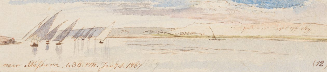 Massara közelében; 1867. január 1., délután 1 óra 30 perc (12) alkotó: Edward Lear