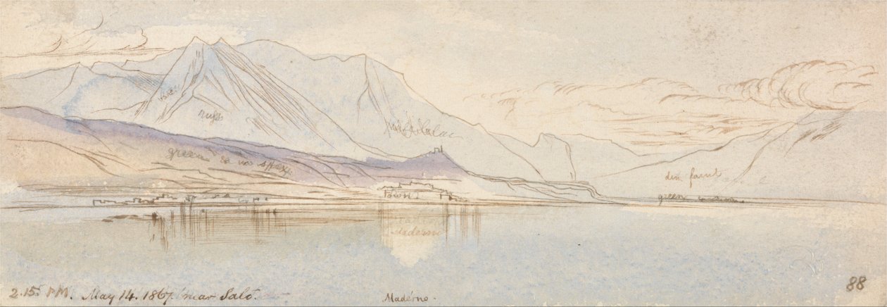 Salo közelében, Maderno alkotó: Edward Lear