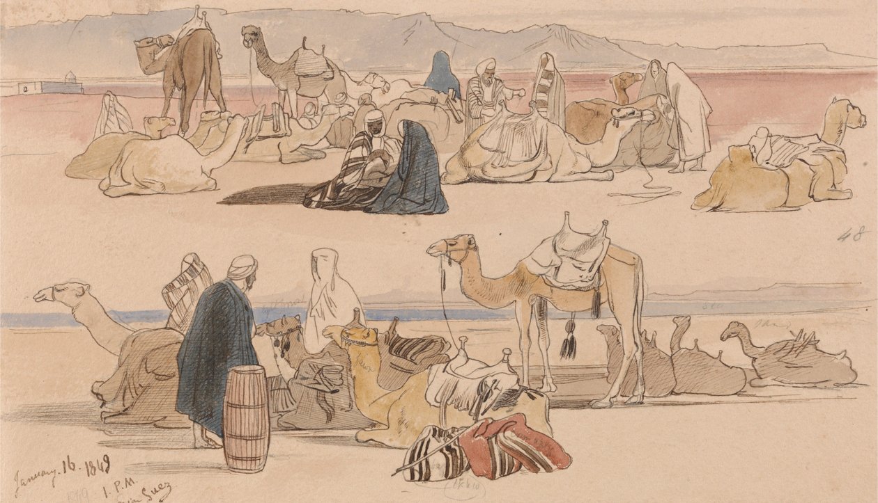 Suez közelében, 1849. január 16., délután 1 óra (48) alkotó: Edward Lear