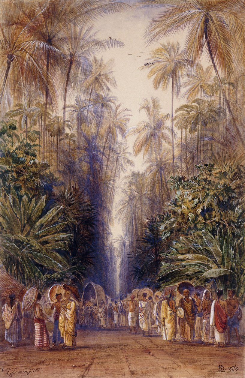 Úton Galle felé, Ceylon alkotó: Edward Lear