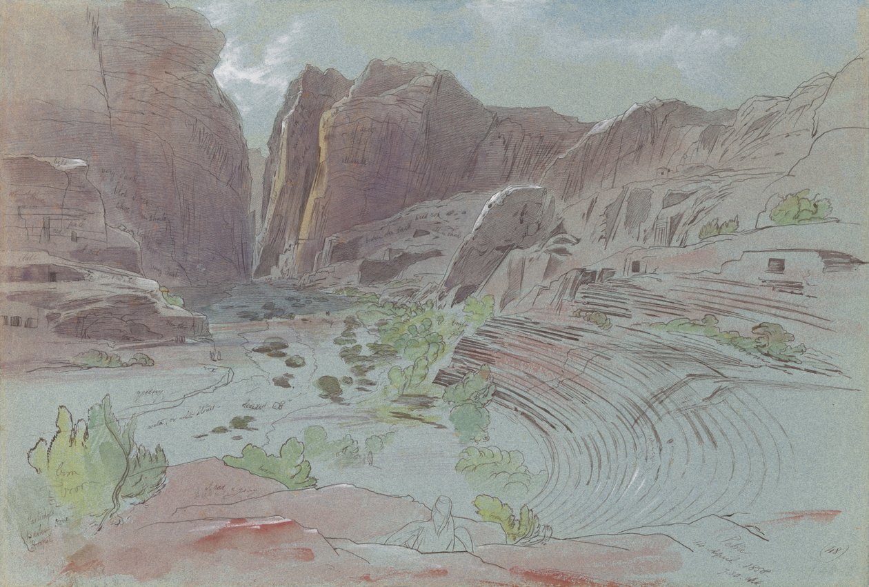 Petra, 1858. április 14. alkotó: Edward Lear