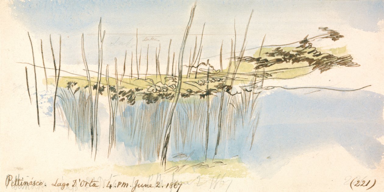 Pettenasco, Orta-tó, 1867. június 2., délután 4 óra (221) alkotó: Edward Lear