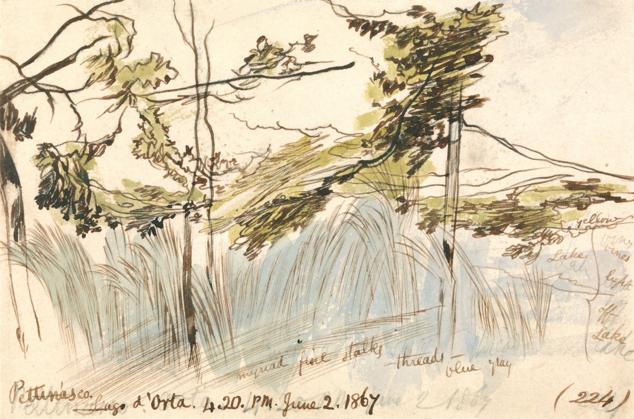 Pettenasco, Orta-tó, 1867. június 2., 16:20 (224) alkotó: Edward Lear