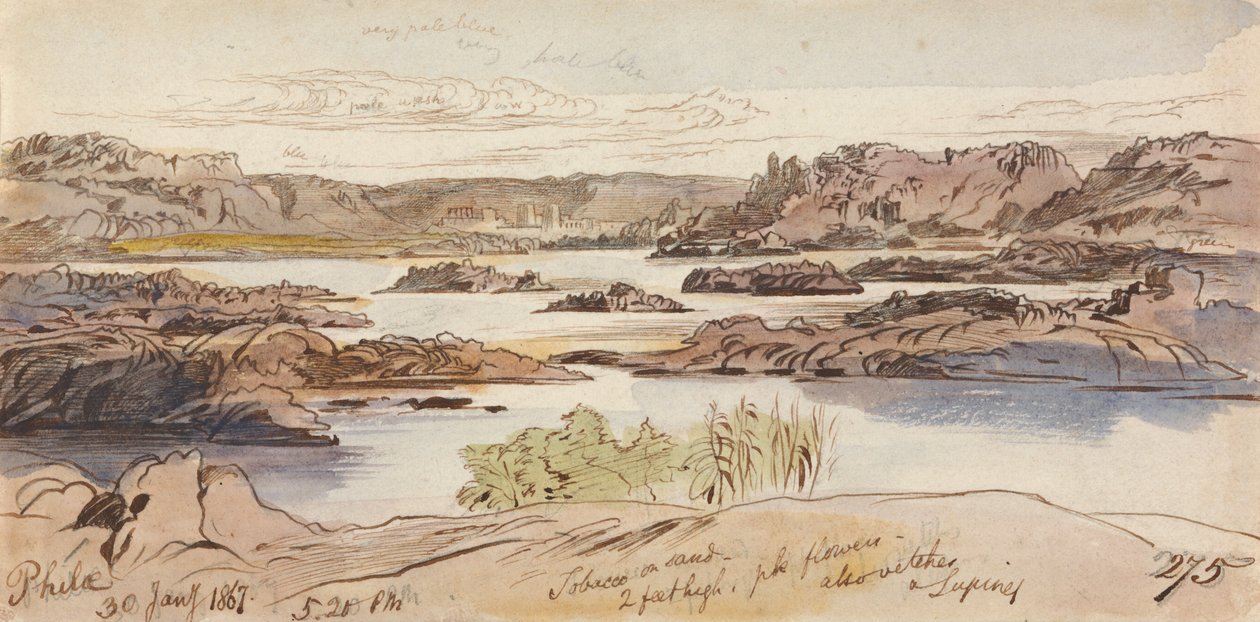 Philae, 1867. január 30. 17:20 (275) alkotó: Edward Lear