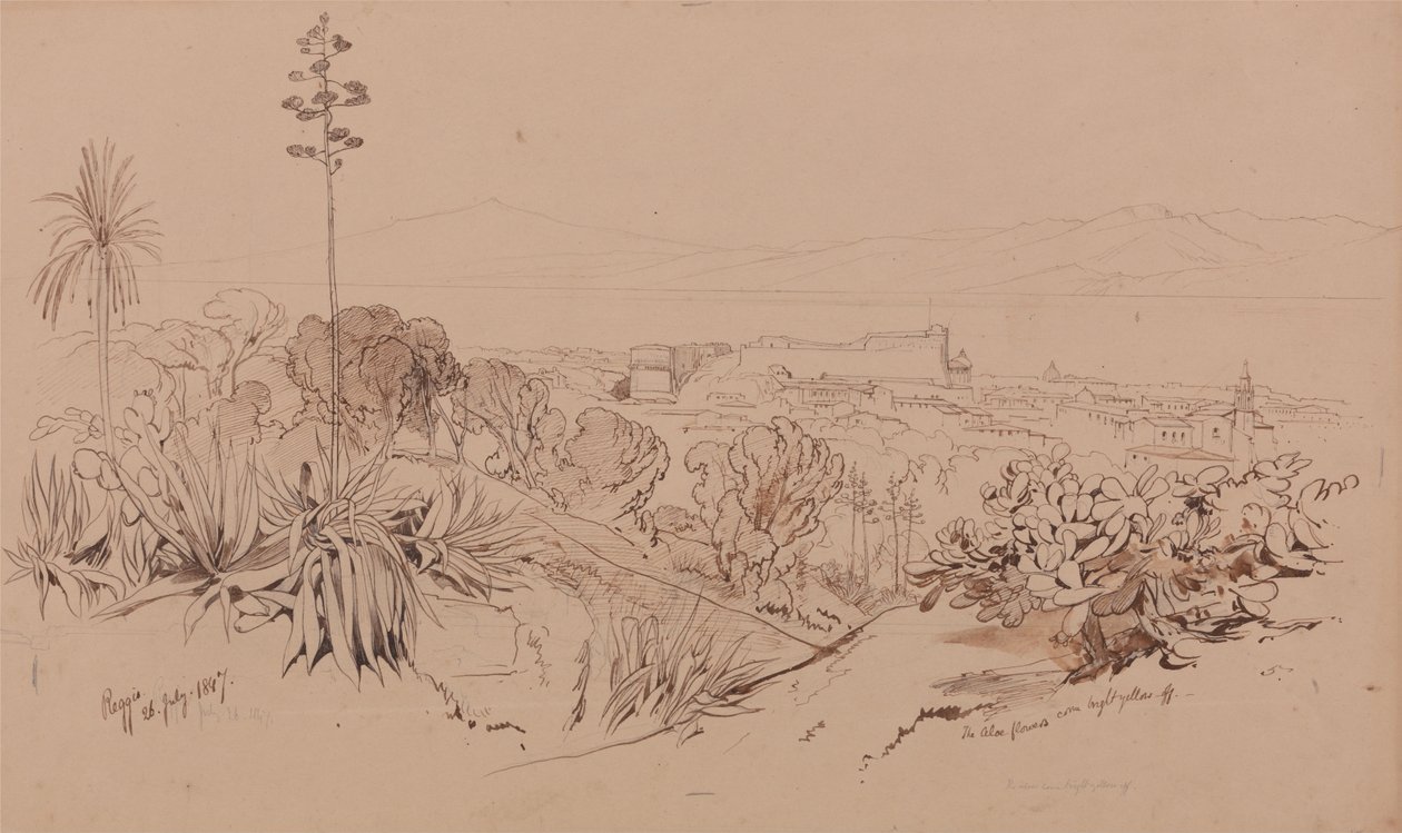 Reggio, 1847. július 26. alkotó: Edward Lear