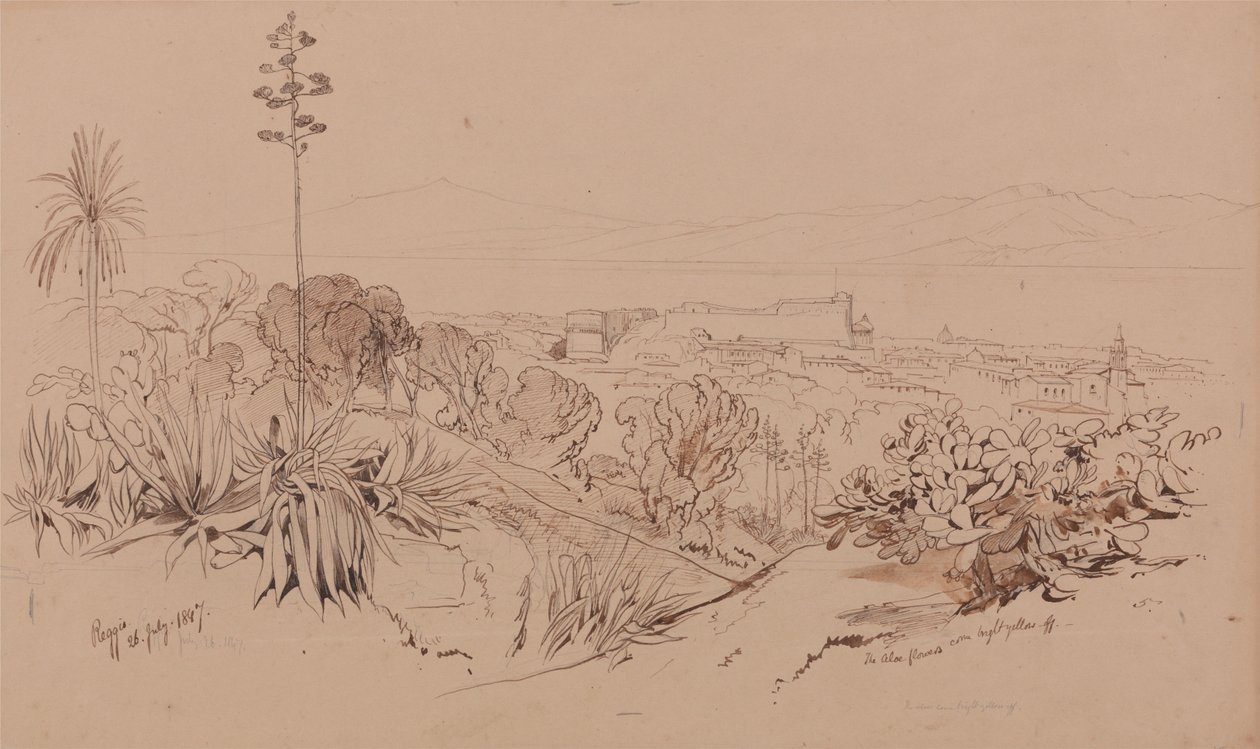Reggio, 1847. július 26. alkotó: Edward Lear