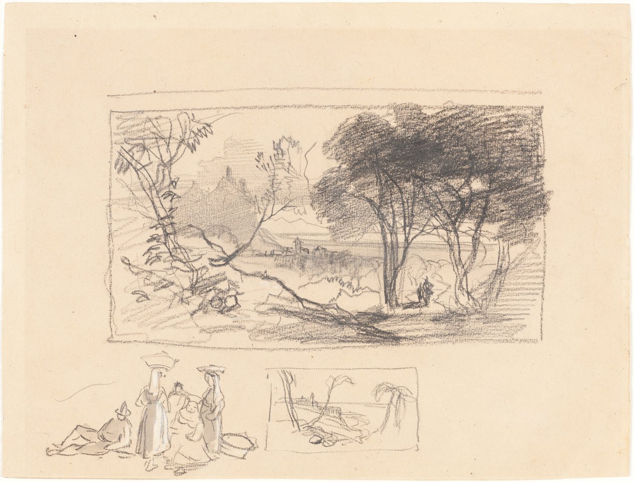 Vázlatok Olaszországban [recto] alkotó: Edward Lear