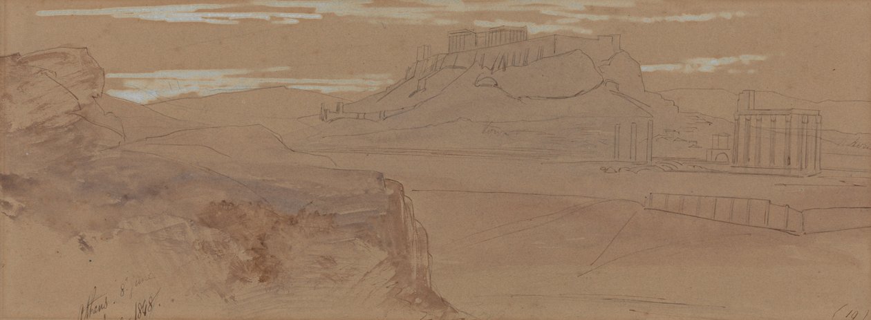 Athéni vázlatok alkotó: Edward Lear