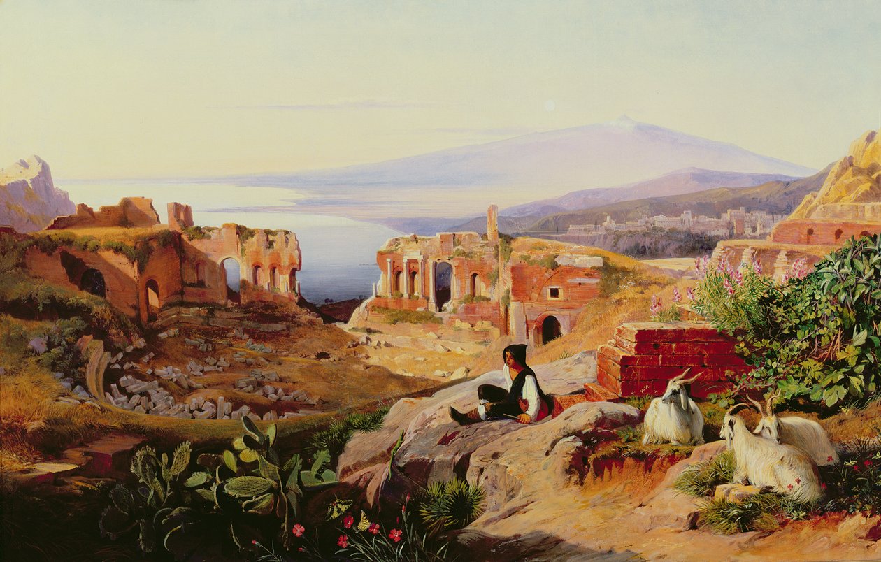 Taormina (olaj) alkotó: Edward Lear