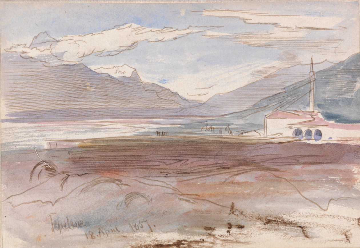 Tepelene, 1857. április 18. alkotó: Edward Lear