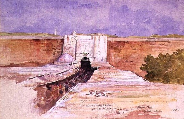 A Bazaar Kanea, Kréta alkotó: Edward Lear