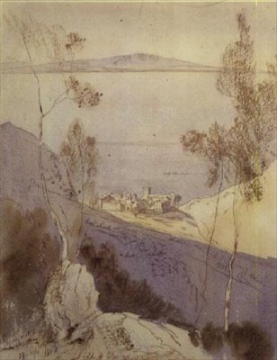 Esphigmenou kolostor (akvarell) alkotó: Edward Lear
