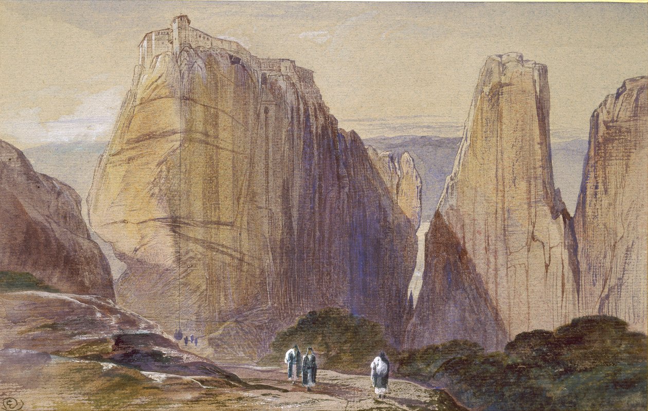 A Meteora kolostor, 19. század alkotó: Edward Lear