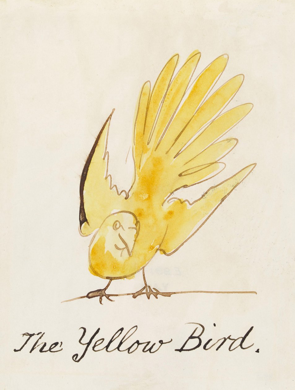 A sárga madár a "Tizenhat képregény madarak rajzából" alkotó: Edward Lear