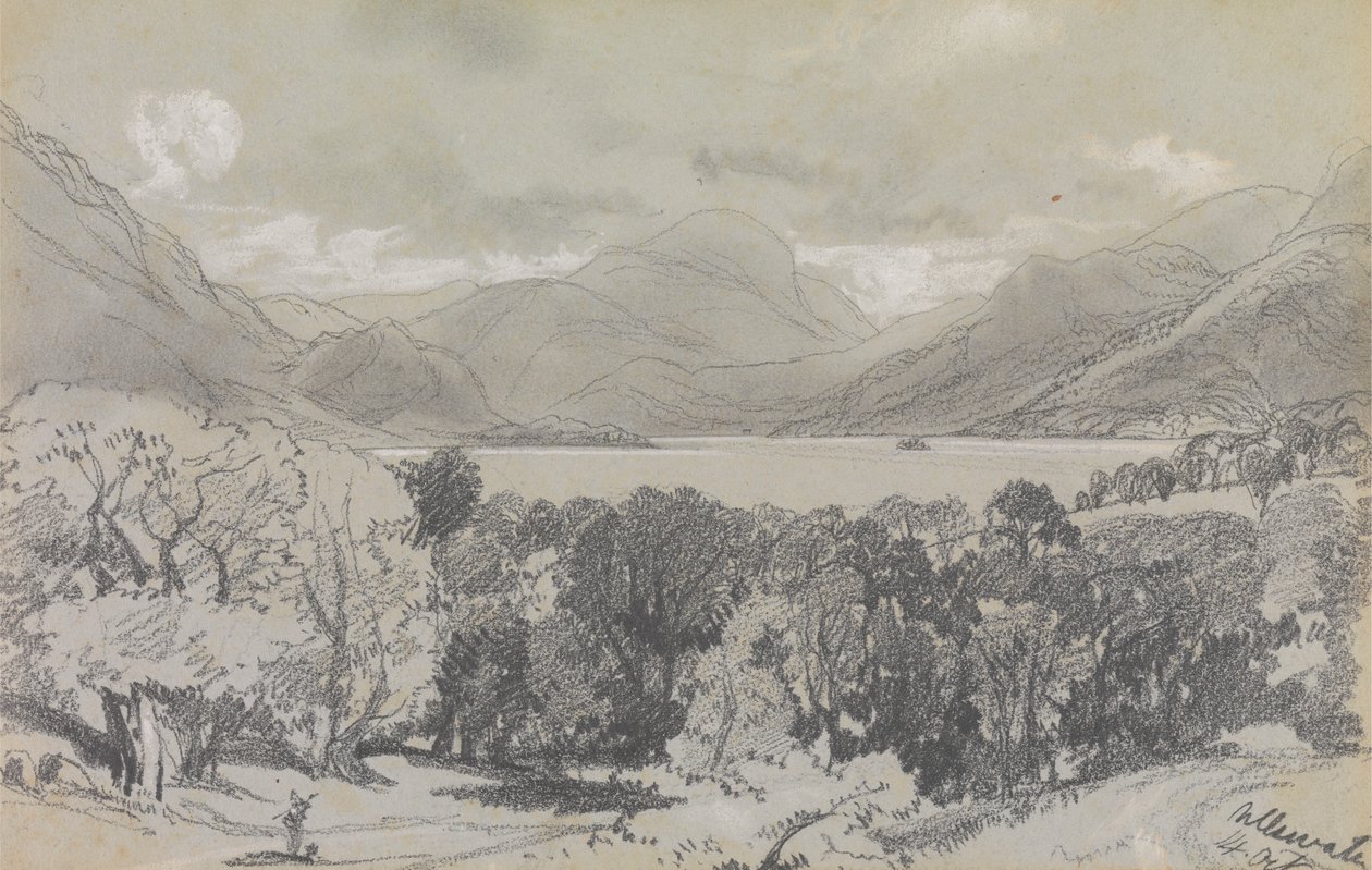 Ullswater, 1836. október 14 alkotó: Edward Lear