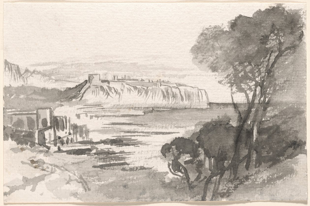 Kilátás a Monacói-öbölre, 18841885. alkotó: Edward Lear