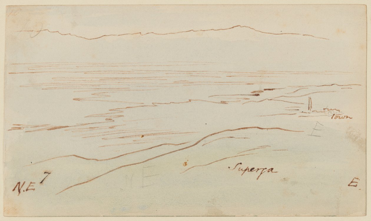 Torino látképe a Supergával alkotó: Edward Lear