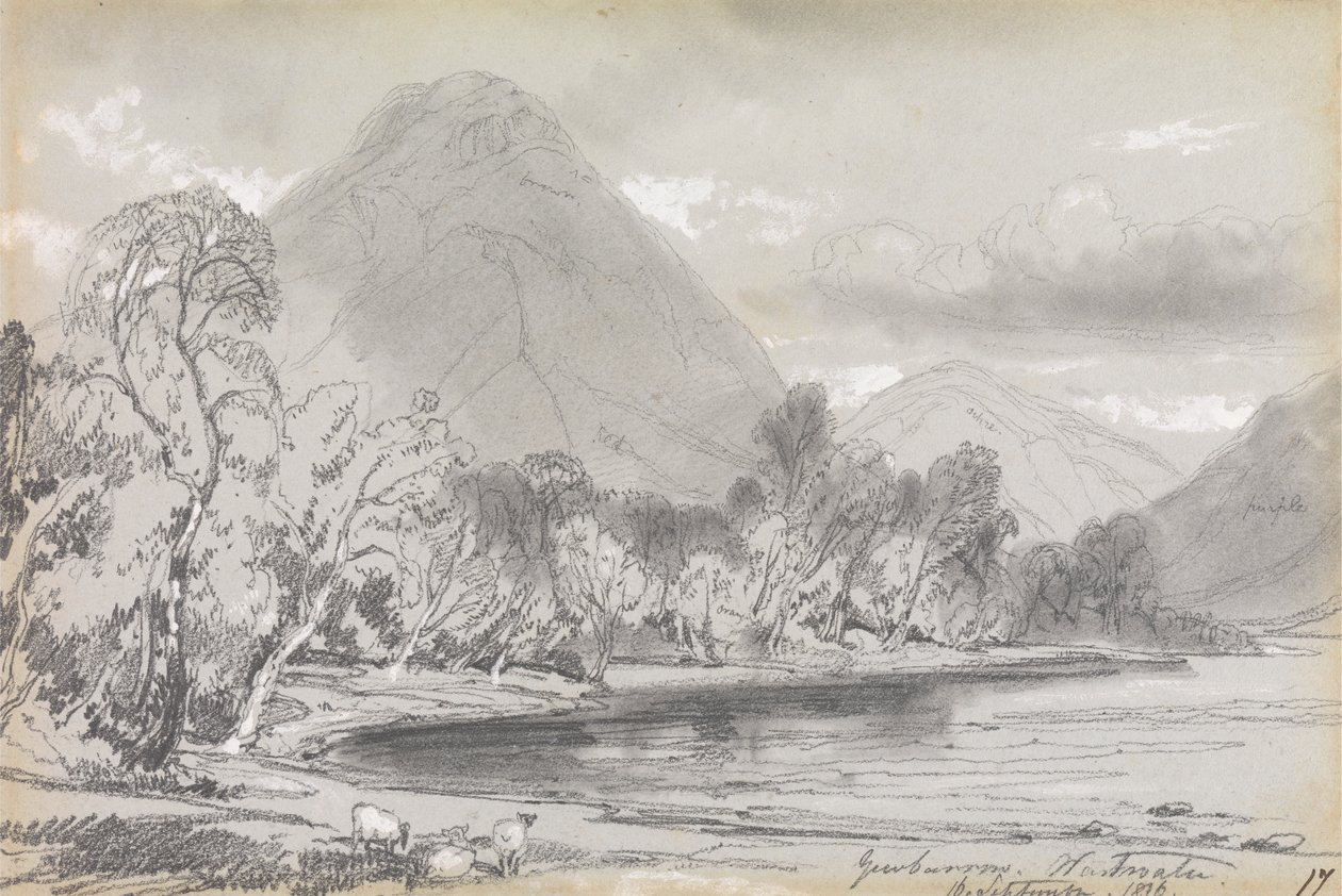 Yewbarrow, Wastwater, 1836. szeptember 16 alkotó: Edward Lear